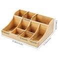 thumbnail image 3 of TOOL1SHOoo Condiment Organizer with 9 Compartment,Pine Wooden Condiment Holder for coffee counters,kitchen,offices,hotel lobbies,Wood Color, 3 of 10