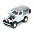 thumbnail image 2 of 1980 Toyota Land Cruiser Gloss White & Flat Gray Soft Top Ltd Ed 3600pc "Classic Gold" 1/64 Model Car Johnny Lightning, 2 of 2