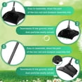 thumbnail image 3 of Commercial Long Handle Upright Standing Dustpan Heavy Duty Plastic Lobby Dust Pan 4 Pack Indoor Outdoor Use Black, 3 of 10