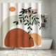 thumbnail image 3 of Cortina De Ducha Para Baño Con Estampado Abstracto De Plantas Y Flores, Cortina De Poliéster Impermeable Para Separar El Baño, Cortina De Puerta, 3 of 6