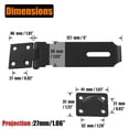 thumbnail image 2 of JQK Cerradura con pestillo para puerta, 5 pulgadas, acero inoxidable 304, cierre de seguridad, grosor 1,9 mm, negro mate DL130-PB, 2 of 5