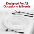 thumbnail image 4 of Smarty 6" White with Silver Edge Rim Plastic Pastry Plates 120ct, 4 of 7