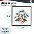 thumbnail image 3 of Gentle Fox with Flowers Black Framed Floater Canvas Wall Art, design by Cecilia Battaini, 3 of 10