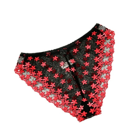 

Female Seamless Briefs Lace Red L Hipsters 3 Pack