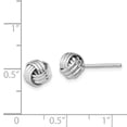 thumbnail image 3 of 925 Sterling Silver Rhodium-plated Triple Knot Post Earrings; for Adults and Teens; for Women and Men, 3 of 3
