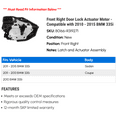 thumbnail image 2 of Front Right Door Lock Actuator Motor - Compatible with 2010 - 2015 BMW 335i 2011 2012 2013 2014, 2 of 2