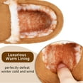 thumbnail image 4 of NCCB Boys Moccasin Slippers Girls Memory Foam House Shoes Plush Lining Non Slip Bedroom Slippers Indoor Outdoor Beige 3 Big Kid, 4 of 7