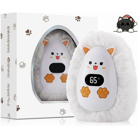 Rechargeable Plush Hand Warmers,Portable and Reusable Hand Warmer,3 Levels Heating Handwarmers,Portable Pocket Hand Warmer & Power Bank for Outdoors, Camping, Golf, Men Womens Gift