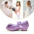 thumbnail image 5 of Stelle Girls Mary Jane Glitter Shoes Low Heel Princess Dress Shoes,Toddler Little Girls Crown Flower Girl Wedding Party Dress Pump Shoes,Purple, 5 of 6
