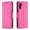 thumbnail image 2 of Feishell Phone Case for Samsung Galaxy A25 5G, Lychee Texture Plain PU Leather Magnetic Clasp Folio Flip Kickstand Wallet Phone Case with Card Slots & Wrist Strap, Red, 2 of 9