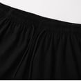 thumbnail image 4 of Womens Pants Women's Casual Linen Drawstring Ankle Pants Fall Season Comfortable Relaxed Fit Trousers with Elastic Waist Solid Full Length Black XXL, 4 of 7