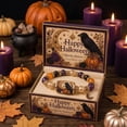 thumbnail image 4 of WWC Halloween Bracelet, Stretch Beaded Crow Jewelry with Gift Box, Halloween Decorations Accessories for Party, 4 of 6