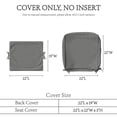 thumbnail image 5 of Pakunoda 22" X 22" Patio Furniture Cushion Covers, 2 Set of Waterproof Outdoor Deep Seat Cushion Replacement Slipcovers, Outdoor Cushion Covers with Zipper for Patio Furniture, Light Grey, 5 of 7