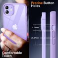 thumbnail image 5 of Shockproof Clear Case for iPhone 12/12 Pro, [Not Yellowing] [10FT Military Drop Protection] Hard Clear Back Four Corner Airbags Drop Protection Phone Cover, 6.1 inch, Purple, 5 of 14