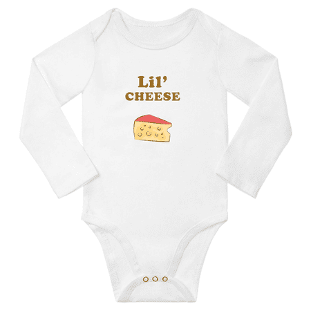

Cut Baby Long Jumpsuit Lil Cheese Food Funny Baby Clothes (White 18-24 Months)