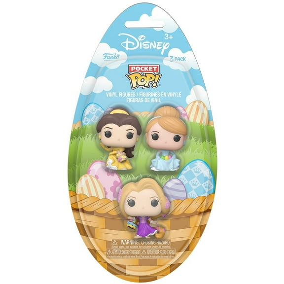FUNKO Pocket POP!: Easter 3-Pack - Disney Princess Belle, Cinderella, Rapunzel