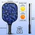 thumbnail image 4 of Pickleball Paddles Set,Pioneer Flower Floral Print Pattern Fiberglass Surface Pickleball Racket Set with 2 Indoor Outdoor Pickleball Balls and Pickleball Bag,Pickle-ball Equipment, 4 of 6