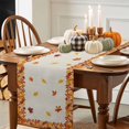 thumbnail image 3 of Fall Maple Leaf Table Runner, Autumn Thanksgiving Kitchen Dining Table Decoration for Home Party Decor 13x120 Inches, 3 of 9