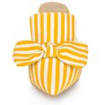 thumbnail image 2 of Sandalias de tacón de aguja con lazo a rayas Allegra K Amarillo 40, 2 of 6