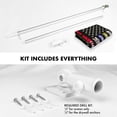 thumbnail image 2 of G128 Combo Pack: 6 Ft Tangle Free Aluminum Spinning Flagpole (Silver) & Thin Line First Responders American Flag 3x5 Ft, LiteWeave Pro Series Printed 150D Polyester | Pole with Flag Included, 2 of 9