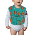 thumbnail image 6 of Susaid Colorful Crab Print Bibs for Babies Toddlers Adjustable Waterproof Free Soft Durable Bibs for eating with Large Pocket Food Catcher, 6 of 8