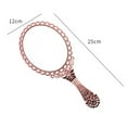 thumbnail image 2 of Hand Mirror Vintage Handheld Mirror with Handle Vanity Makeup Mirror Travel Mirrors (Oval), 2 of 5