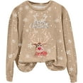 thumbnail image 5 of Chandail Sans Capuche Décontracté à Manches Longues et Col Rond pour Femmes, Imprimé de Noël Automne Hiver, 5 of 5