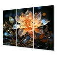 thumbnail image 2 of Designart "Crystal Clear Beauty in Orange Flowers II" Floral Wall Art Prints Set, 2 of 5