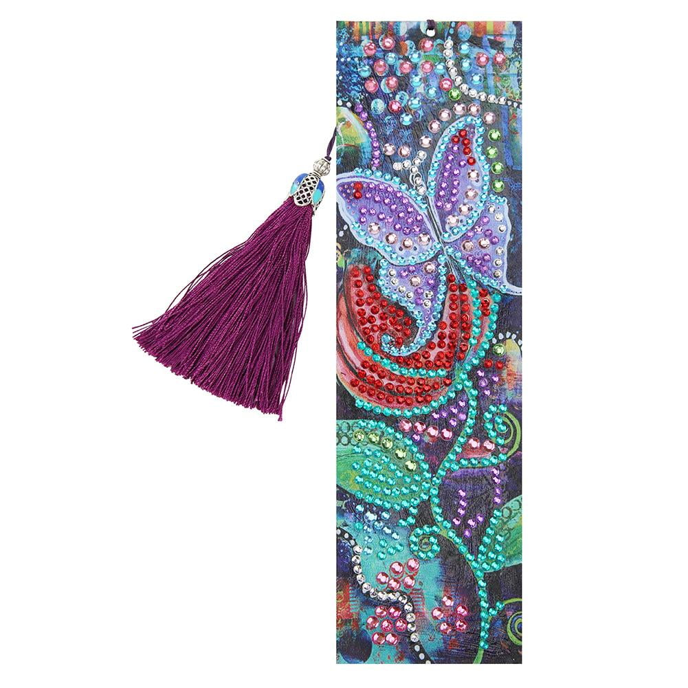 Creative DIY Special Shaped Diamond Painting Leather Tassel Bookmark Art Crafts Creative DIY Special Shaped Diamond Painting Leather Tassel Bookmark Art Crafts