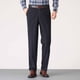 thumbnail image 1 of Pantalones de traje casuales con bolsillos y botones de color liso para hombre, 1 of 9