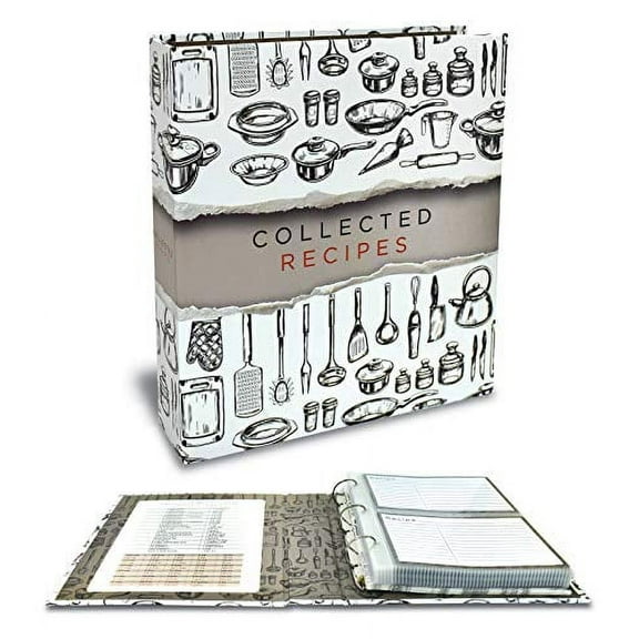 Recipe Binder, 8.5" x 9.5" 3 Ring Binder Organizer Set (with 50 Page Protectors, 100 4" x 6" Recipe Cards & 12 Category Divider Tabs) by Better Kitchen Products, Sleek Kitchen Design