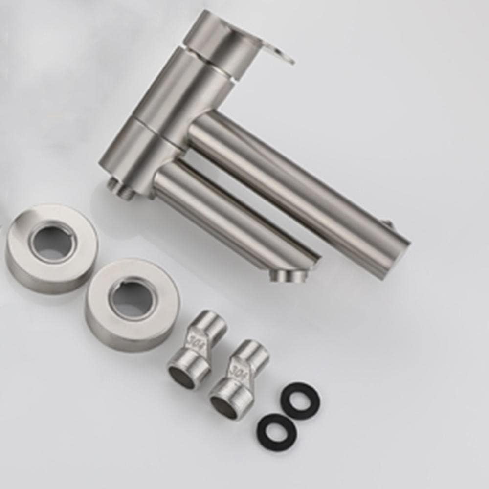 bathtub faucet Wall Mounted Stainless Steel Shower Faucet Cold and Hot Water Bathroom Bath Faucet Brushed-B