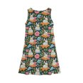 thumbnail image 5 of YOUYEDIAN Easter Girls Sleeveless Dress Casual Cute Elegant Bunny Print Crew Neck A-Line Dresses Summer Flowy Sundresses (Orange, 11-12 Years), 5 of 6