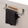 thumbnail image 3 of Retractable Towel Rack - Space-Saving Punching-Free Design, Durable Stainless Steel Construction, Adjustable Single Rod for Kitchen and Bathroom Organ, 3 of 5