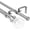 Brush Steel, variant on Urbanest Adjustable Double Curtain Rod Set Crackle Glass Manhattan Finials – 1″ Front & 5/8″ Back Rod With Brushed Steel Rod, 48–84 Inches