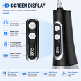 thumbnail image 4 of KAIPARA Cordless Water Flosser for Teeth & Gums, 8 Jet Tips, 9 Pressure Modes, IPX7 Waterproof, 300ml Tank, Travel & Home Oral Irrigator, Black, 4 of 8
