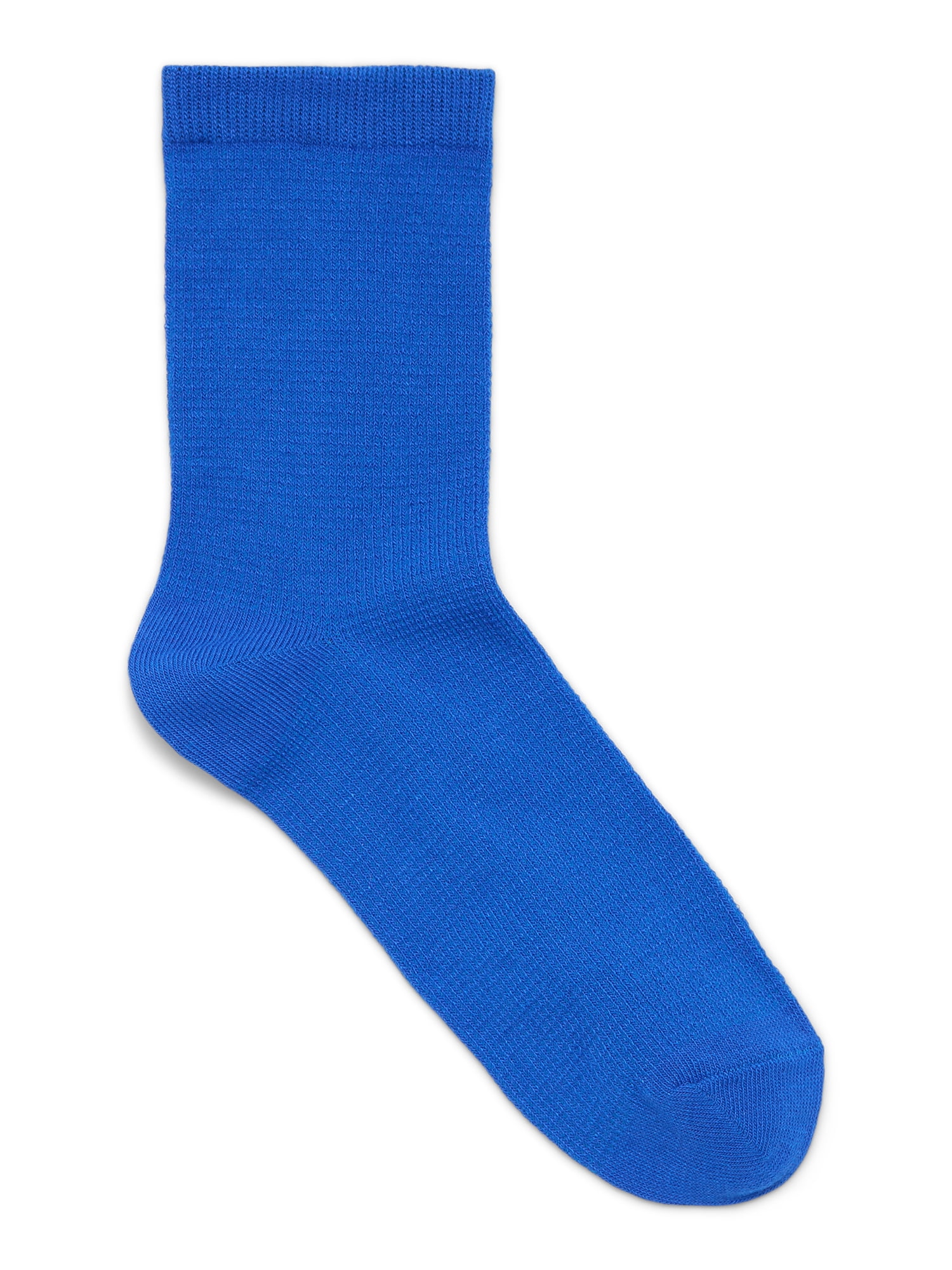 No Boundaries Women's Ribbed Mid Crew Socks, 6-Pack, Women's, Shoe Sizes 4-10