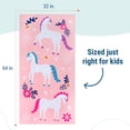 thumbnail image 2 of Wildkin Kids 100% Cotton Beach Towel for Boys and Girls (Magical Unicorns Pink), 2 of 7