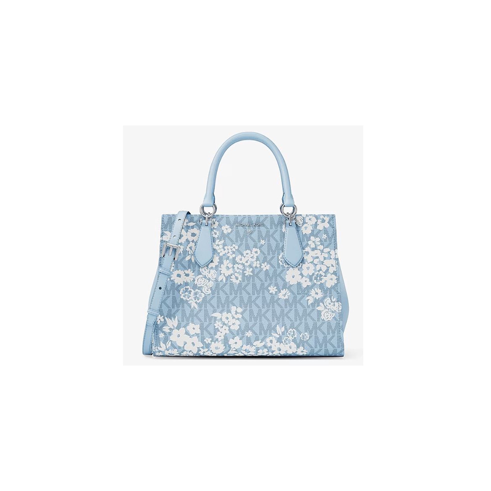 Michael Kors Marilyn Medium Printed Signature Logo Satchel
