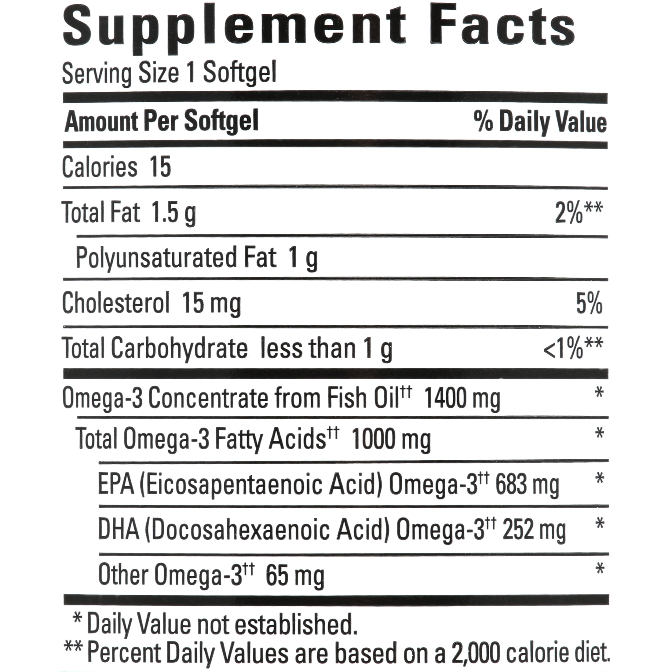 Nature Made 1400 mg, 130 ct Ultra Omega-3 from Fish Oil Softgels
