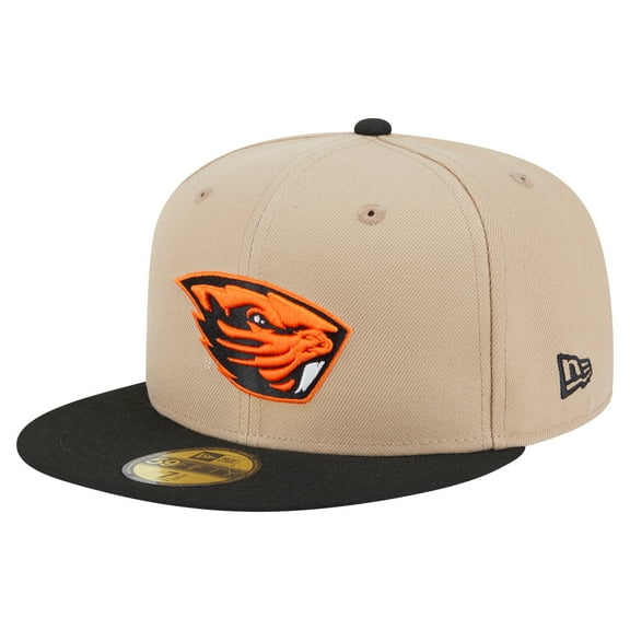Men's New Era  Khaki Oregon State Beavers Two-Tone 59FIFTY Fitted Hat