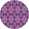 thumbnail image 1 of Ahgly Company Indoor Square Patterned Purple Iris Purple Area Rugs, 3' Square, 1 of 6
