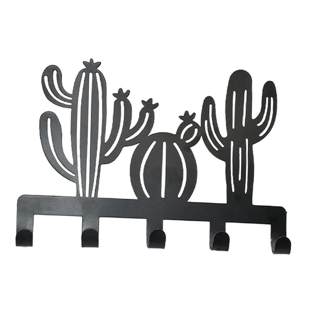 Decoración artística de pared de Metal BLESIY con ganchos de almacenamiento color negro 245x2x175cm