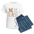 thumbnail image 5 of CafePress - Pembroke Corgi Women's Light Pajamas - Women's Short Sleeve Print T-Shirt and Pants Light Cotton Pajama Set, 5 of 7