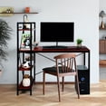 thumbnail image 3 of Costway 47.5'' Compact Computer Desk With 4-Tier Storage Bookshelves for Home Office, 3 of 7
