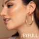 thumbnail image 4 of Pendientes de aro Jeyfull Gold, hipoalergénicos, gruesos, para mujer, 4 of 7