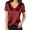 RD1, variant on Summer T Shirts for Women Fashion Short Sleeve V Neck Casual Basic Top with Mesh Yoke Blue L