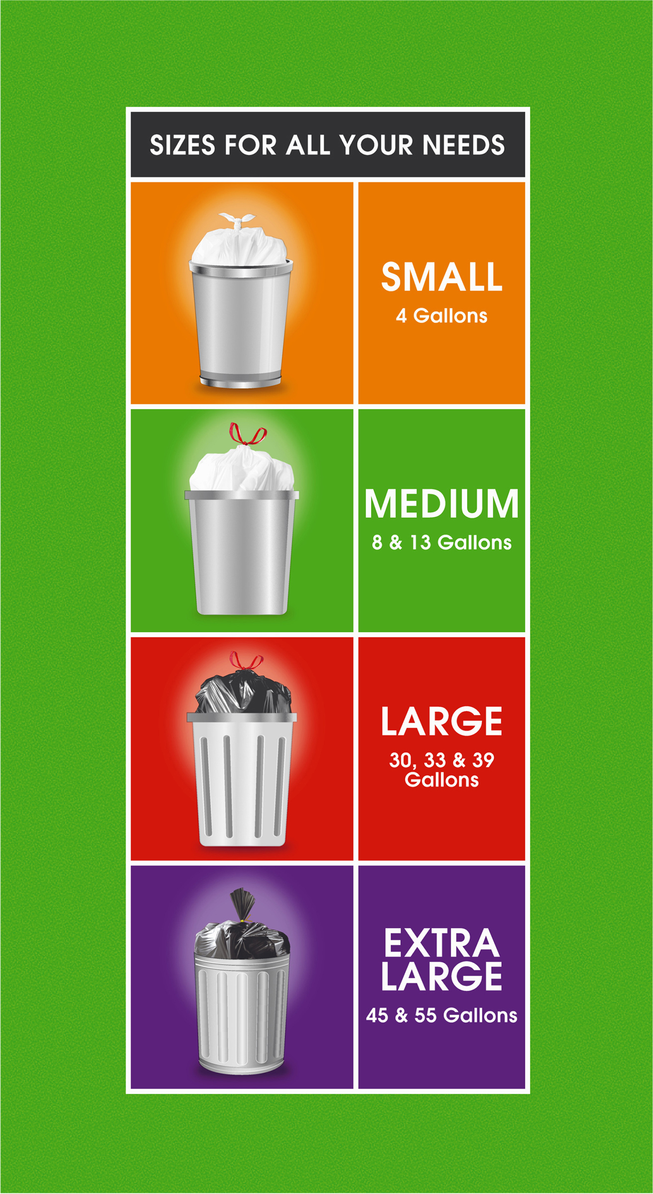 Great Value Strong Flex 13 Gal Tall Kitchen Drawstring Trash Bags, 120 Count photo 4