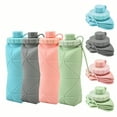 thumbnail image 2 of Collapsible Silicone Water Bottle, 20oz Reusable Foldable Water Bottle with Leak-Proof Cap, BPA-Free Portable Travel Water Bottle for Camping, Hiking, Gym, 2 of 9