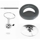thumbnail image 5 of Taburete de Bar Juego de 2, Taburete con asiento redondo, Taburete de cocina Giratorio en 360° con Respaldo y Reposapiés - Gris esquí esquí Gafas de esquí, 5 of 5